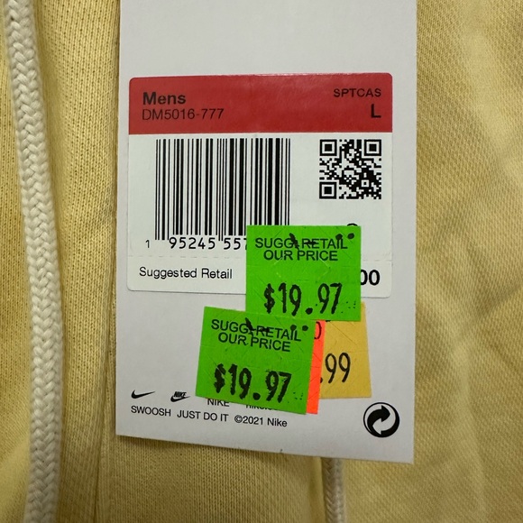 Nike Women's Athletic Shorts in Yellow with Daisy Embroidery - Picture 3 of 3